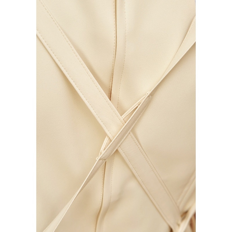 3103 エプロン (ライトベージュ ブラック) SHIROTA(シロタ)