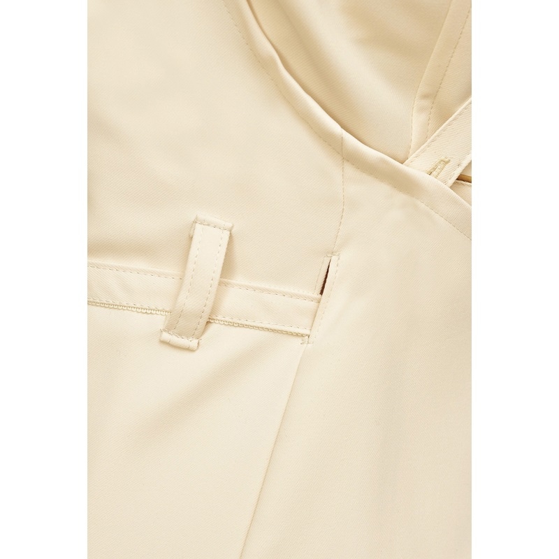 3103 エプロン (ライトベージュ ブラック) SHIROTA(シロタ)