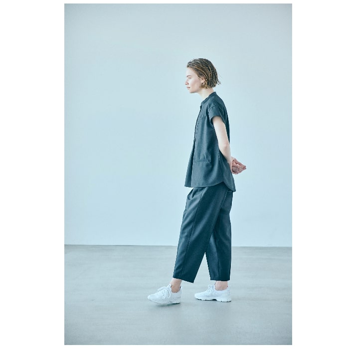 JILL STUART チュニック トップス ダイアゴナル スタンドカラー ネイビー（４サイズ）