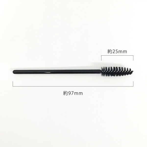 スクリューブラシ 50本セット ブラック/ピンク 使い捨てまつ毛スクリューブラシ メイクブラシ アイブロウブラシ