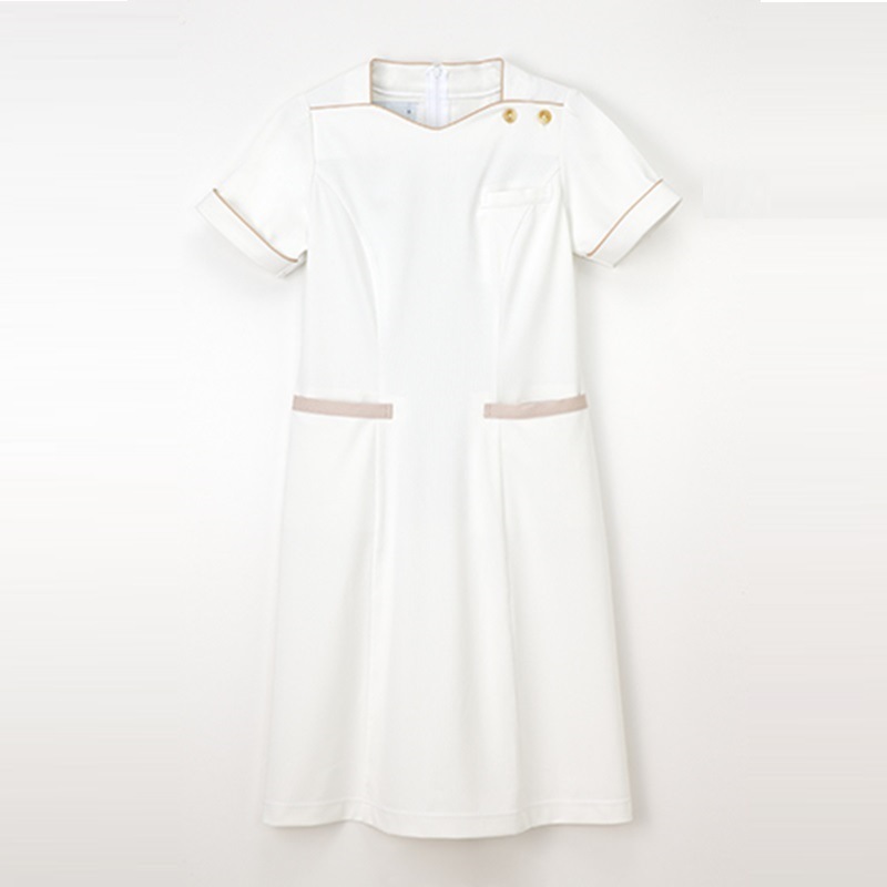 LH6287 ワンピース オフホワイト チャコール NAGAILEBEN Beads Berry ナガイレーベンビーズベリー