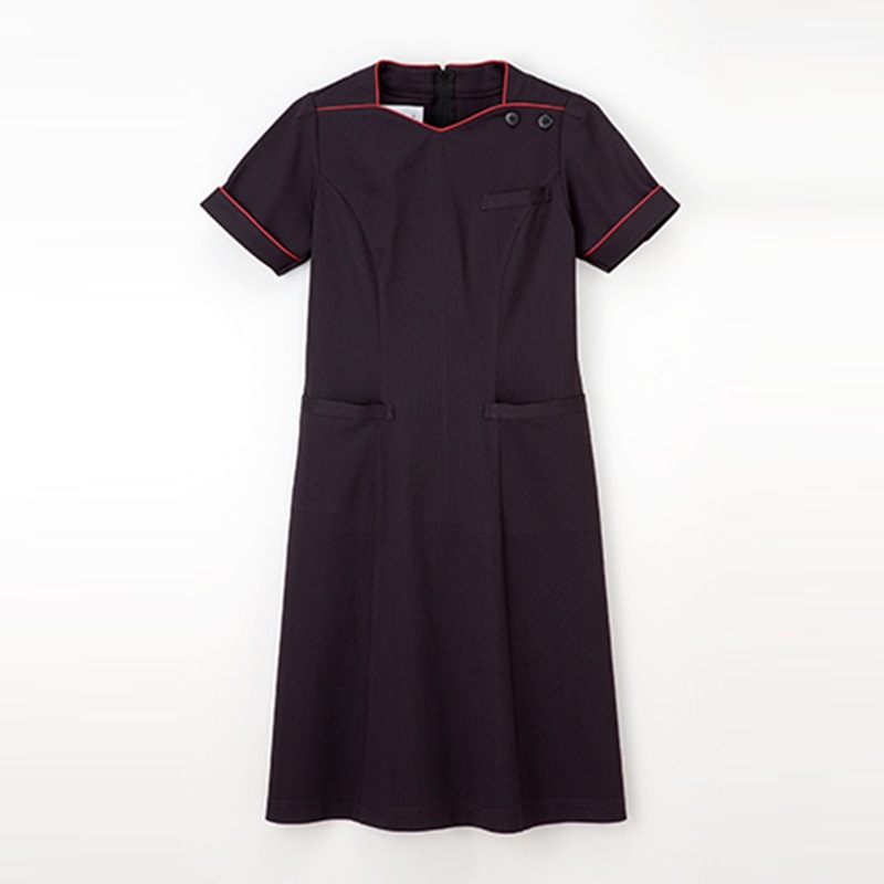 LH6287 ワンピース オフホワイト チャコール NAGAILEBEN Beads Berry ナガイレーベンビーズベリー