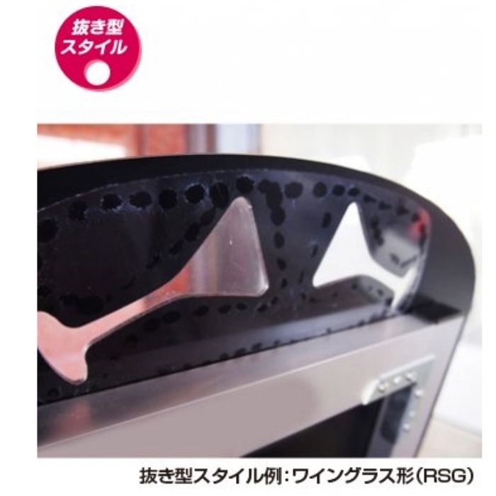 ポップルスタンド看板シルエット 60×45片面ブラック いいね形（ハート）