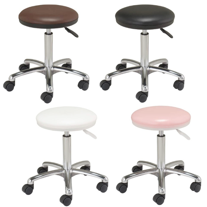 サロン用丸イス アルミSTツール(組立済み)AL-7