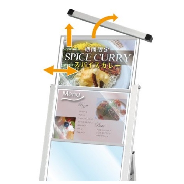 ブラックバリウスカードケーススタンド看板 A4横4片面