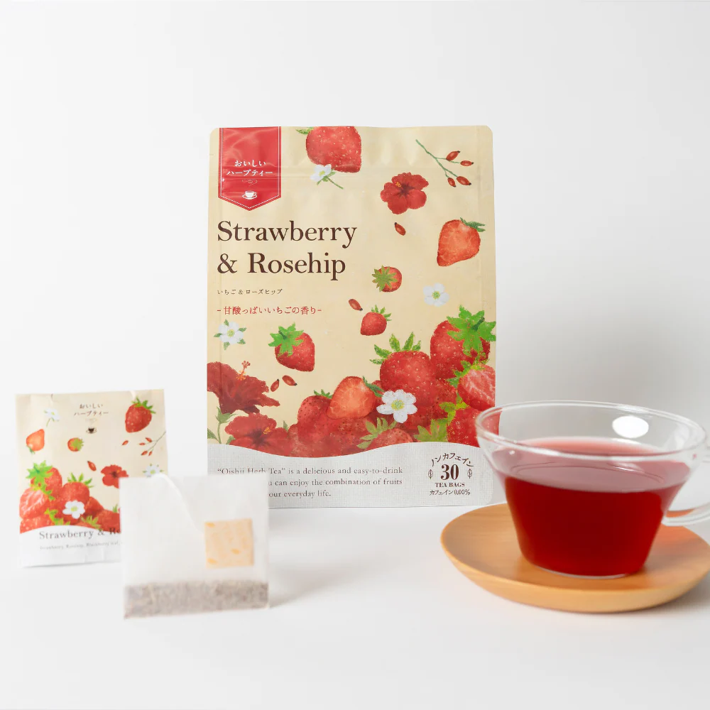生活の木 おいしいハーブティー いちご＆ローズヒップ 10個入 ノンカフェイン（カフェイン0.00％）