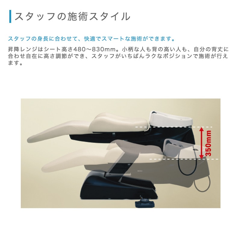 タカラベルモント YUME（ユメ） 電動シャンプーチェア ベッドの