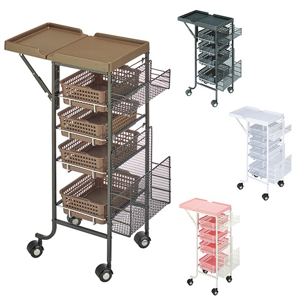 カウンターワゴン C-196 5段 カラー4色 日本製