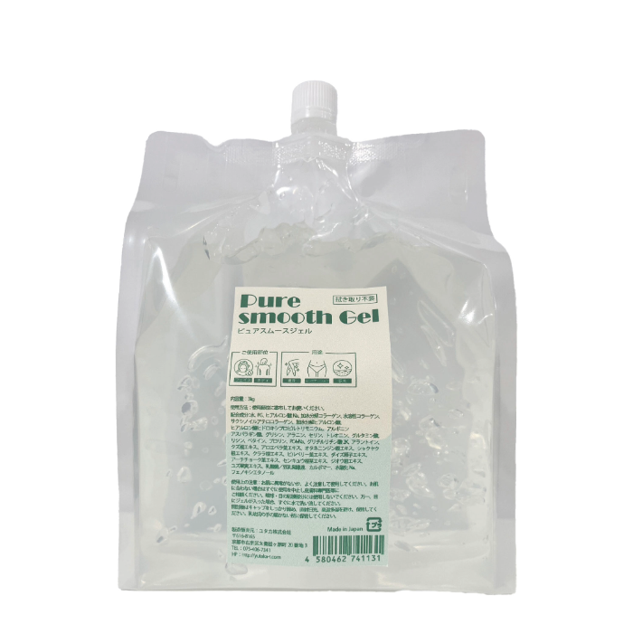 ピュアスムースジェル 3kg ふき取り不要脱毛ジェル 8個セット 日本製