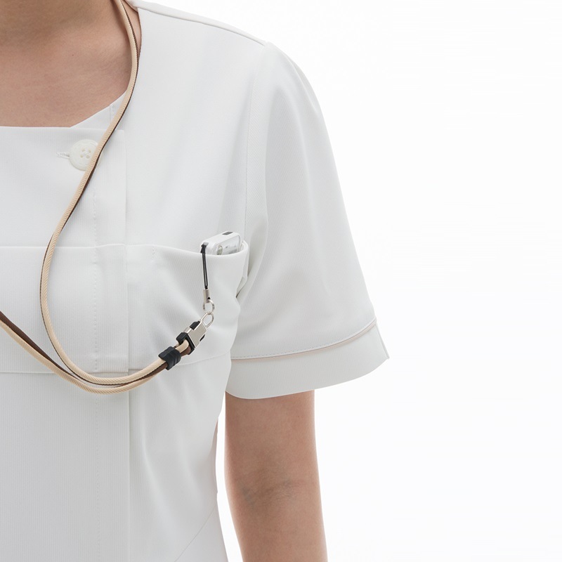 LH6202 チュニック オフホワイト チャコール NAGAILEBEN Beads Berry ナガイレーベンビーズベリー