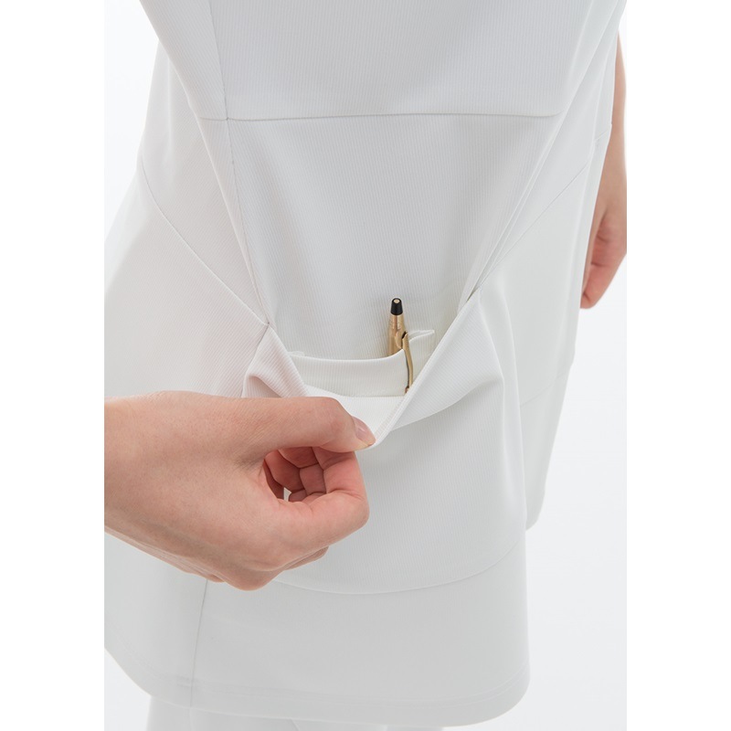 LH6202 チュニック オフホワイト チャコール NAGAILEBEN Beads Berry ナガイレーベンビーズベリー