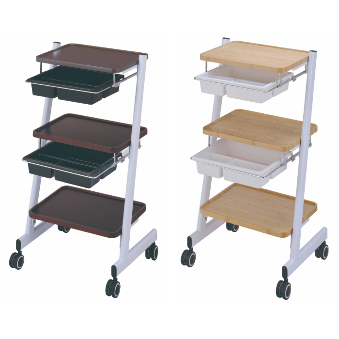 C-551バンブーワゴン (トレーパット2段付き) 2色 ダークブラウン ナチュラル 日本製