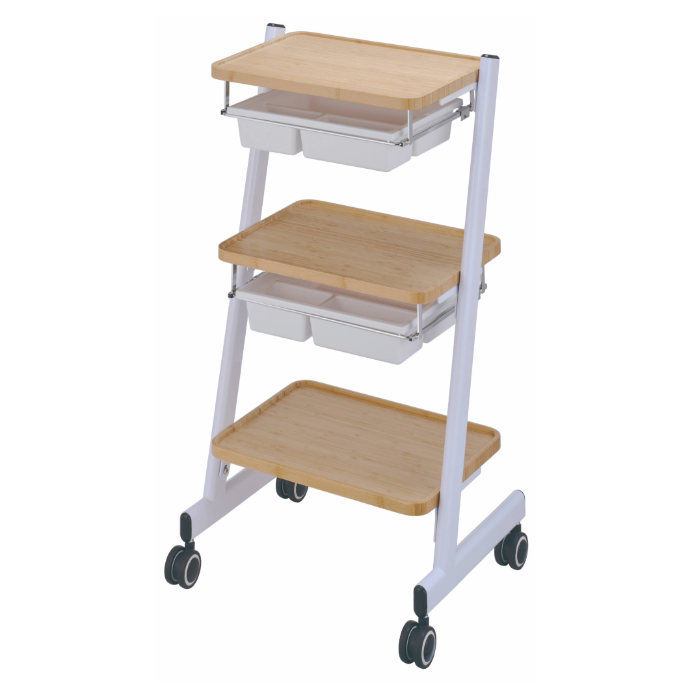 C-551バンブーワゴン (トレーパット2段付き) 2色 ダークブラウン ナチュラル 日本製