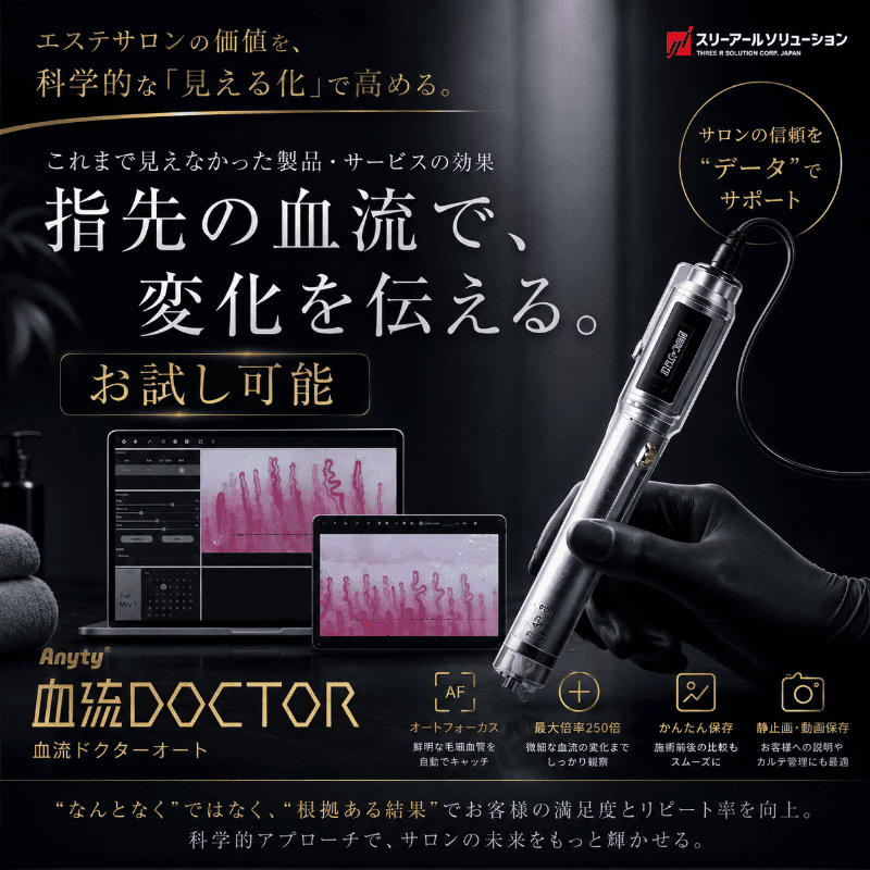 指先の血流で変化を伝えるお試し可能血流DOCTOR