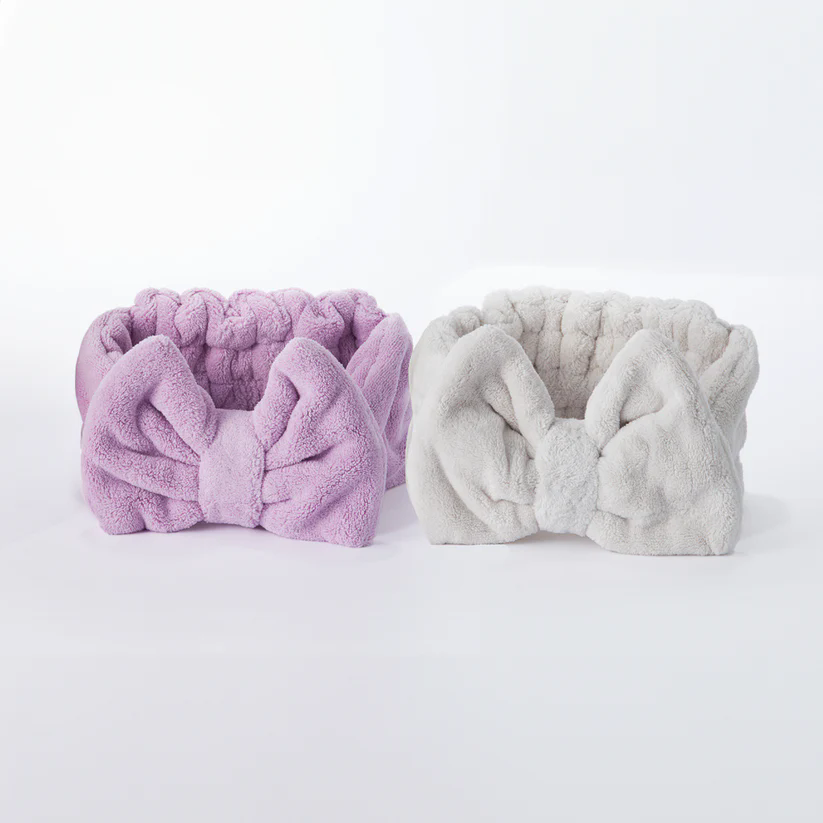 mofumo モフモ ターバン color: ベリー(ライトパープル) フロスティ(ライトグレー)