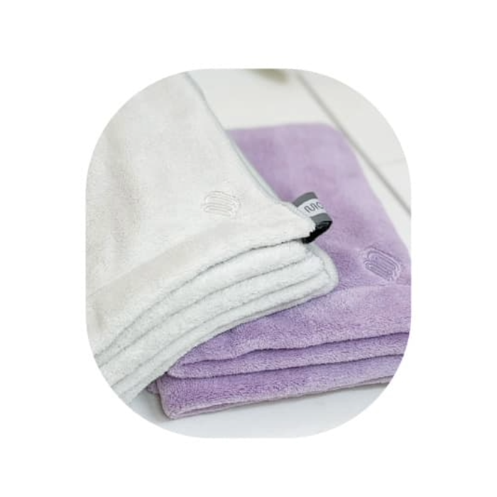 mofumo モフモ タオル color: ベリー(ライトパープル) フロスティ(ライトグレー)