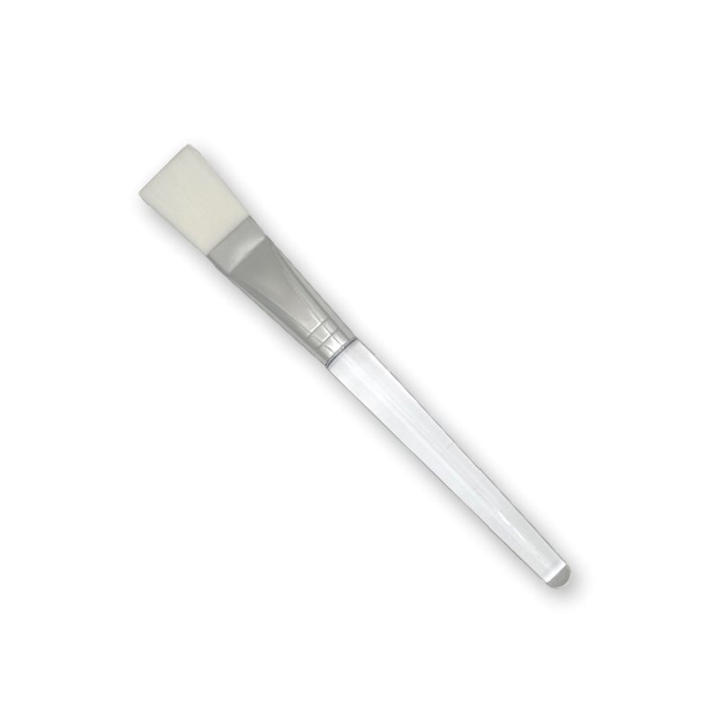 マスクブラシ ナイロン 長さ16.0cm クリア＆ホワイト フェイシャルパック用はけ