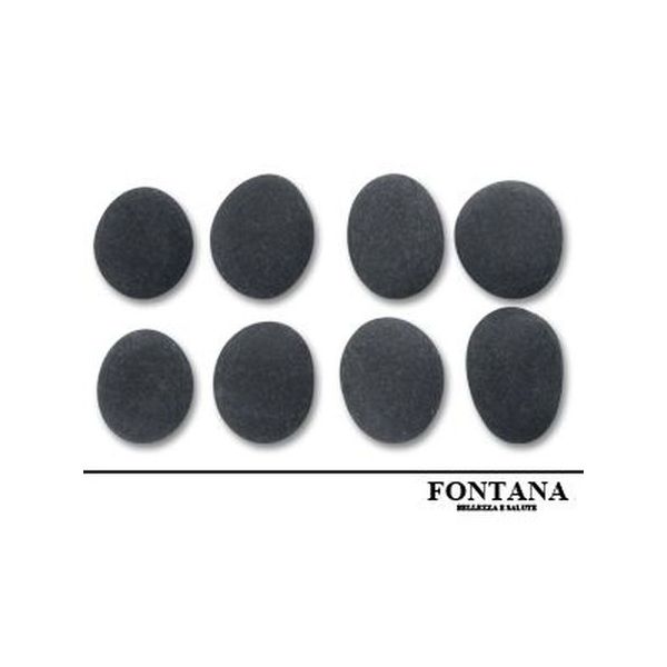 ホットストーン 身体用玄武岩(中)8個セット(アリゾナ)(直径5-8cm 厚み約1.5-3cm)リーズナブル ハワイアンロミロミマッサージ