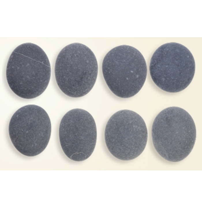 ホットストーン 身体用玄武岩(大)8個セット(アリゾナ)(約6-9cm 厚み：約2.5-3cm)ハワイアンロミロミマッサージ