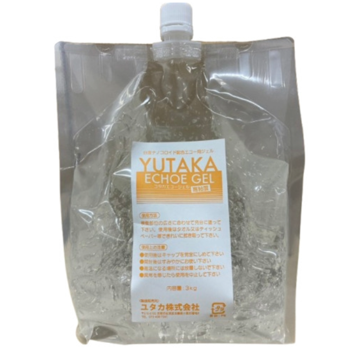 ユタカ エコー用ジェル 高粘度タイプ 3㎏×2 250g空ボトル付き YUTAKA クリニック 医療機関 痩身キャビテーション