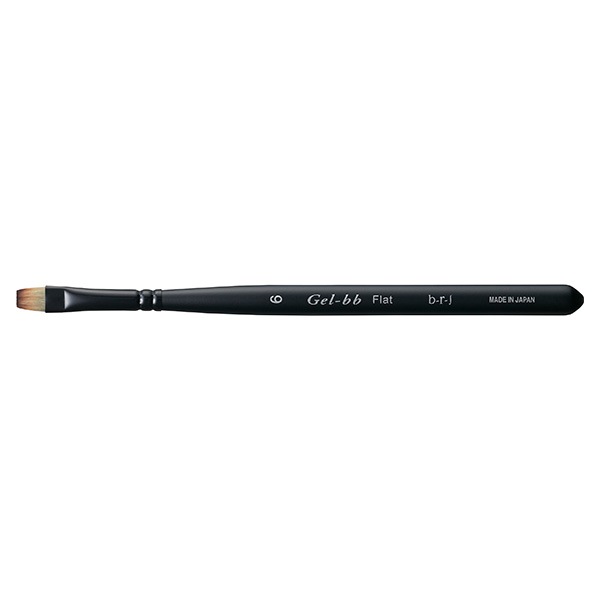 b-r-s ブルーシュ ネイルブラシ Gel-bb ジェルビービー フラット(平筆)6号 毛丈7.5幅:6厚み1.7mm