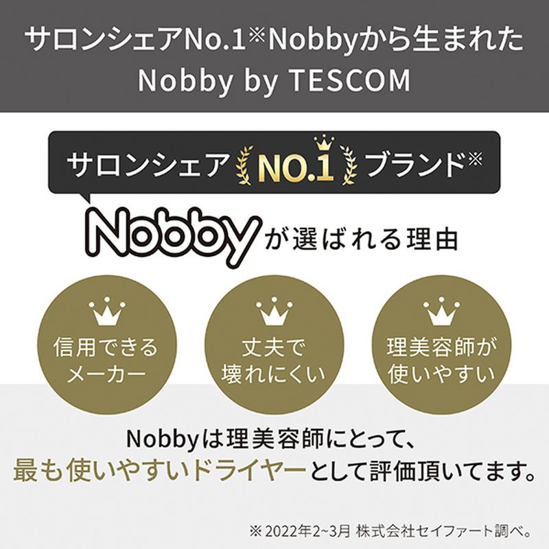 Nobby by TESCOM プロフェッショナル プロテクトイオン ヘアードライヤー NIB400A（バリエーション3色）