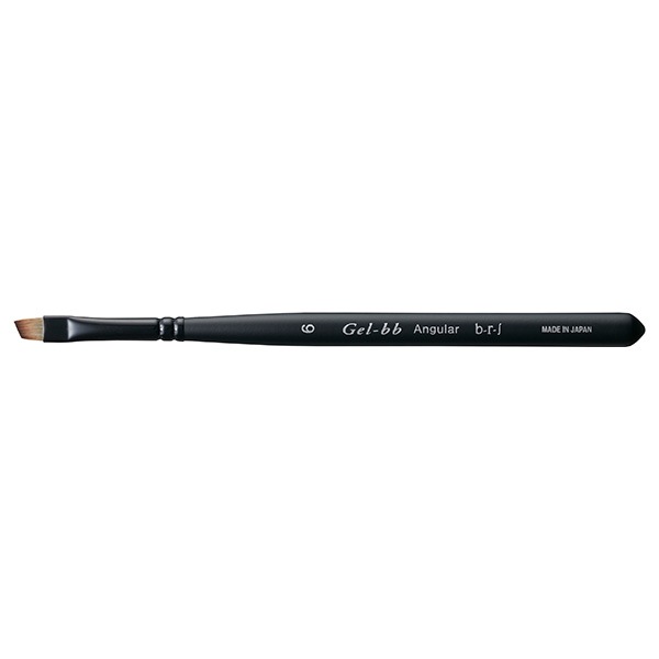 b-r-s ブルーシュ ネイルブラシ Gel-bb ジェルビービー アンギュラー筆6号 毛丈7×5幅5直径1.2mm