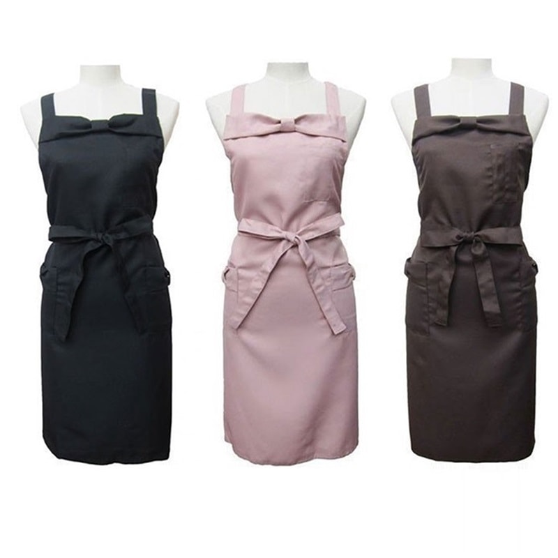 Nail garden（ネイルガーデン） リボンエプロン 6色  ブラック ピンク ショコラ ベージュ グレー ネイビー