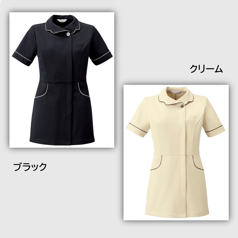 CL-0182 チュニック (2色 ブラック クリーム) チトセ CHITOSE