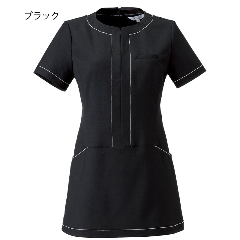 CL-0182 チュニック (2色 ブラック クリーム) チトセ CHITOSE