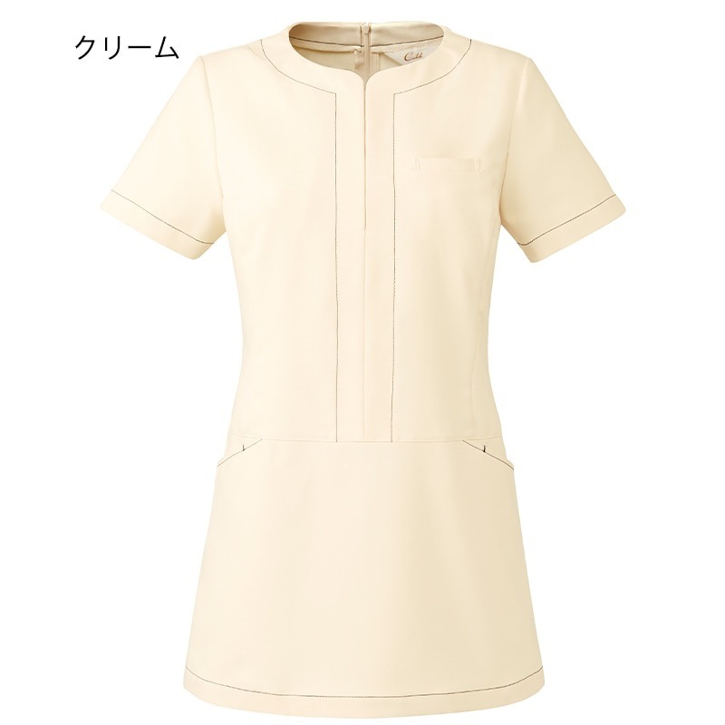 CL-0182 チュニック (2色 ブラック クリーム) チトセ CHITOSE