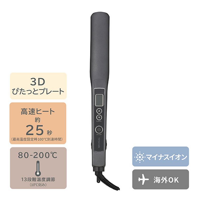 TESCOM マイナスイオン ストレートアイロン TS460A(バリエーション2色)