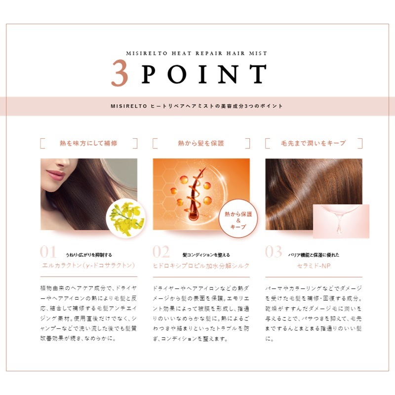 ヒートリペア ヘアミスト 300ml 店販可 MISIRELTO ミシレルトの通販 