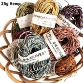 麻糸25ｇ Hemp 野菜染め ナチュラルダイヘンプ糸 麻紐 ラッピング インテリア 天然素材麻 ミサンガ作り 手作りパーツ DIYクラフト 営業日即日発送 