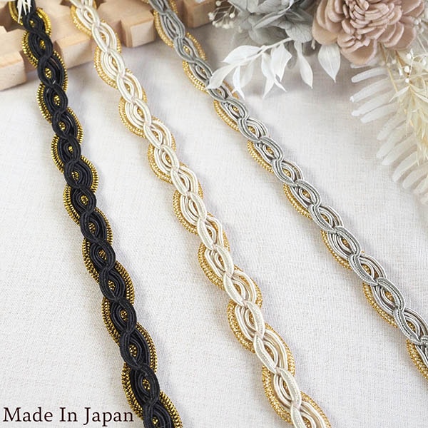 1cm幅 手芸用テープ 日本製リボンブレード デコパージュ カルトナージュ用リボン 編み込みテープリボンブレード 営業日即日発送 
