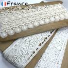 4から7cm幅 ヨーロッパビンテージリボン アンティークコットンレーステープ フランスドイツ手芸用品 スカラップ模様刺繍レースパーツ 営業日即日発送