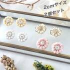 2個セット インドアクセサリーパーツ お花 ビーズ スパンコール 刺繍ワッペン ピアス コサージュ ダンス 衣装 営業日即日発送 |ボタンパーツ|パーツ