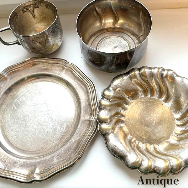 ヨーロッパアンティーク シルバープレート シルバーメッキカップ お皿 ボウル トレイ プリンアラモード器 インテリア雑貨 ウィーン蚤の市買い付け 営業日即日発送
