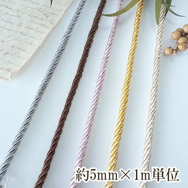 5mm幅 フランス製 編み込み紐ブレード 光沢糸ポリエステルブレードテープ サテンリボンブレード 手芸用編み込みリボンテープ 営業日即日発送 