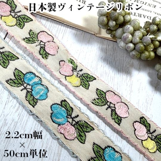 アンティークリボン ヨーロッパ手芸リボン フランスリボン スイス