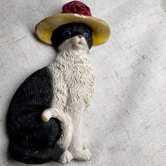 アンティーク 猫 置物 CAT  レア物ネコ陶器 アンティーク ヨーロッパアンティーク インテリア雑貨 蚤の市買い付け 営業日即日発送 [ワールデザインbistarai]