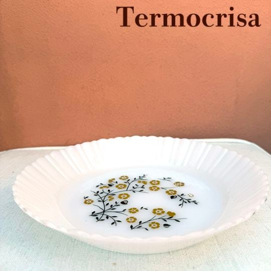 ヨーロッパ買付品 メキシコファイヤーキング スープ皿 深皿 ミルクガラス termocrisa ターモクリサ ヴィンテージ皿. キッチン雑貨 営業日即日発送
