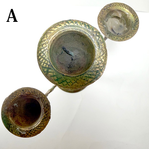 スペイン蚤の市買付 蝋燭立て シルバー雑貨 アンティークキャンドルホルダー 真鍮製燭台 ヨーロッパヴィンテージキャンドルスタンド インテリア雑貨　営業日即日発送