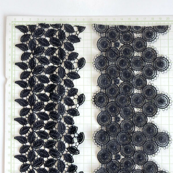 10cm幅 幅広光沢ボタニカルリーフモチーフケミカルレース ドレスベール衣装制作資材 スワッグパーツ営業日即日発送 