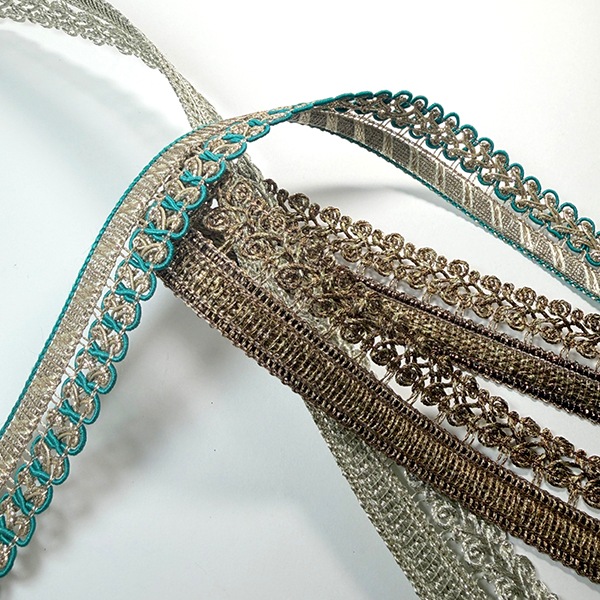 2cmから2.5cm幅 インド刺繍リボンブレード メタリックカラー編み込みラメテープ 衣装ダンスドレスコスチューム装飾副資材販売 営業日即日発送[ワールデザインbistarai]