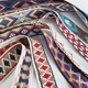 幅2cm前後 オルテガ柄刺繍テープ チロリアンテープ ネイティブ模様リボンブレード 持ち手テープ レトロ柄ダイヤ柄刺繍 営業日即日発送