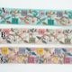 4.3cmから4.5cm幅 クロススティッチ風刺繍リボン 中幅手芸用リボン カラフルカラー レトロフラワーインド花柄リボン チュール刺繍リボン 営業日即日発送[ワールデザインbistarai]