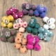 2cm5個 カラフルドット柄羊毛フェルトボール ネパールフェアトレード製品  水玉フェルトパーツ ハンドメイドアクセサリー資材 営業日即日発送