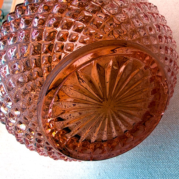 ポルトガル買付 ホブネイル模様クリスタルグラス 一輪挿し ウォーターピッチャー 水差し 花瓶ガラスヴィンテージ雑貨 レア物アンティーク雑貨　営業日即日発送 