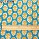 110cm幅 やわらかインド綿 花柄プリント生地 ブロックプリント コットン100% カーテン生地 クッション ハンカチ 営業日即日発送[ワールデザインbistarai]